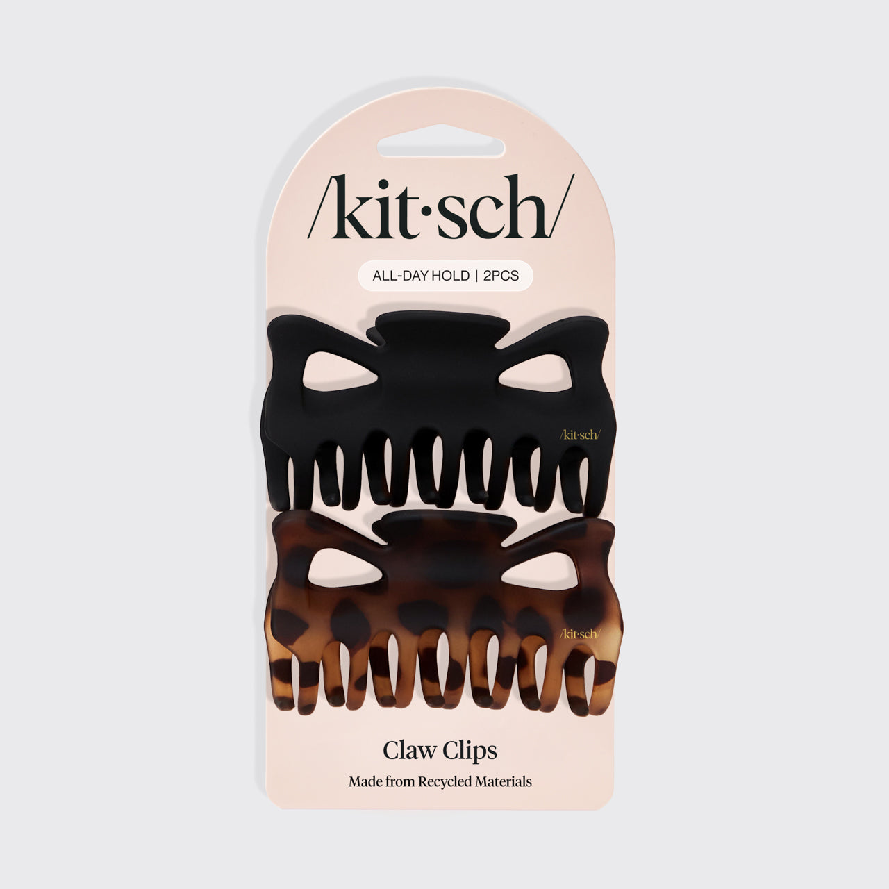Black & Tort Claw Clips 2pc Set - Large - Image 4