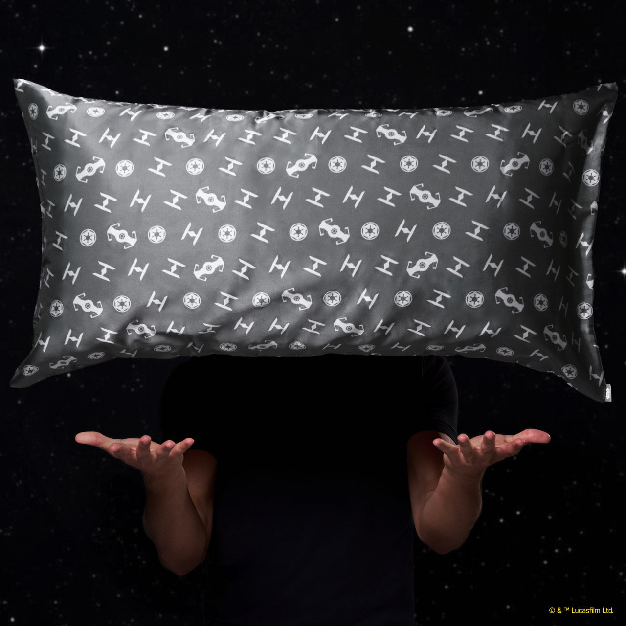 Star Wars??& Kitsch Satin Pillowcase in Galactic Empire - King - Image 5