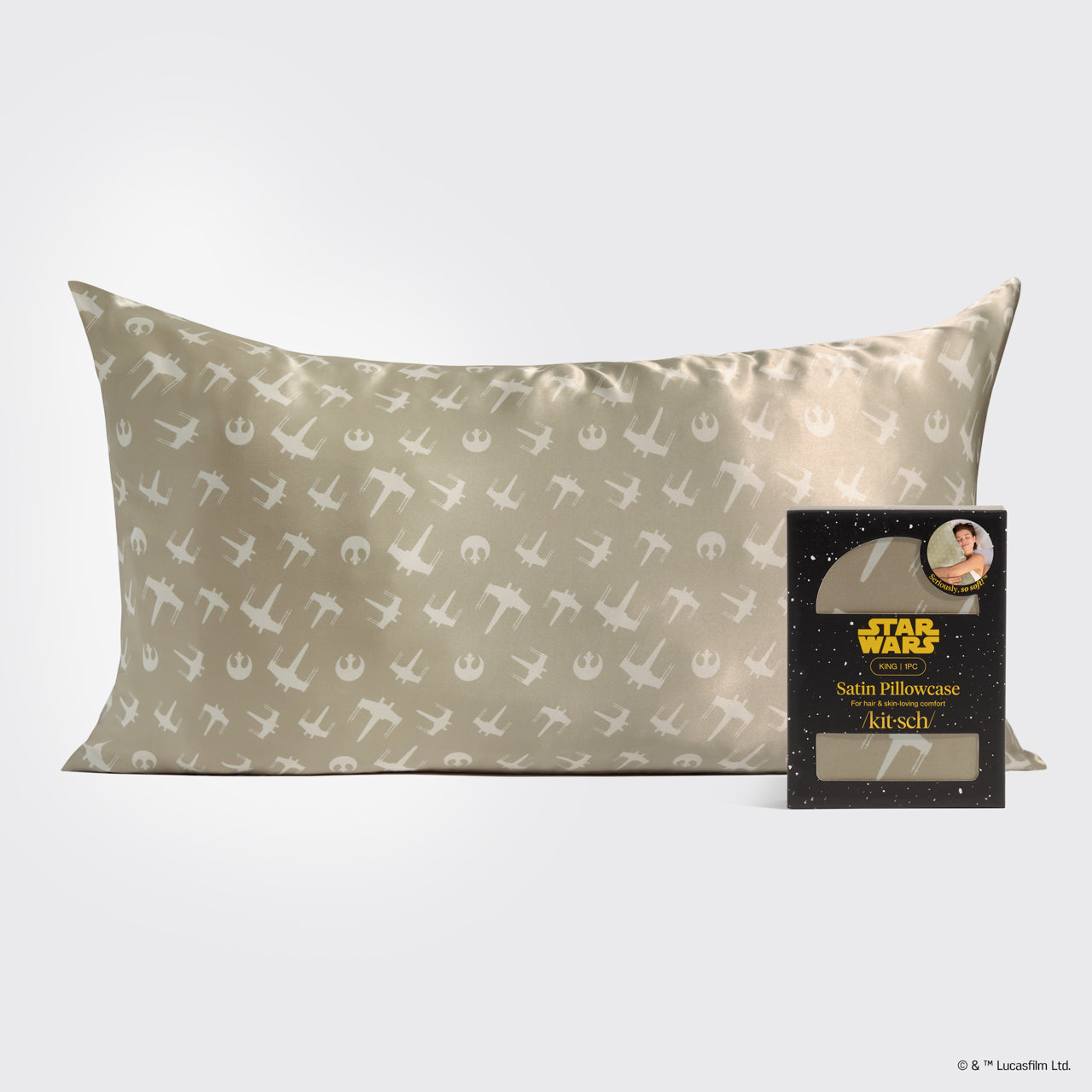 Star Wars??& Kitsch Satin Pillowcase in Rebel Alliance - King
