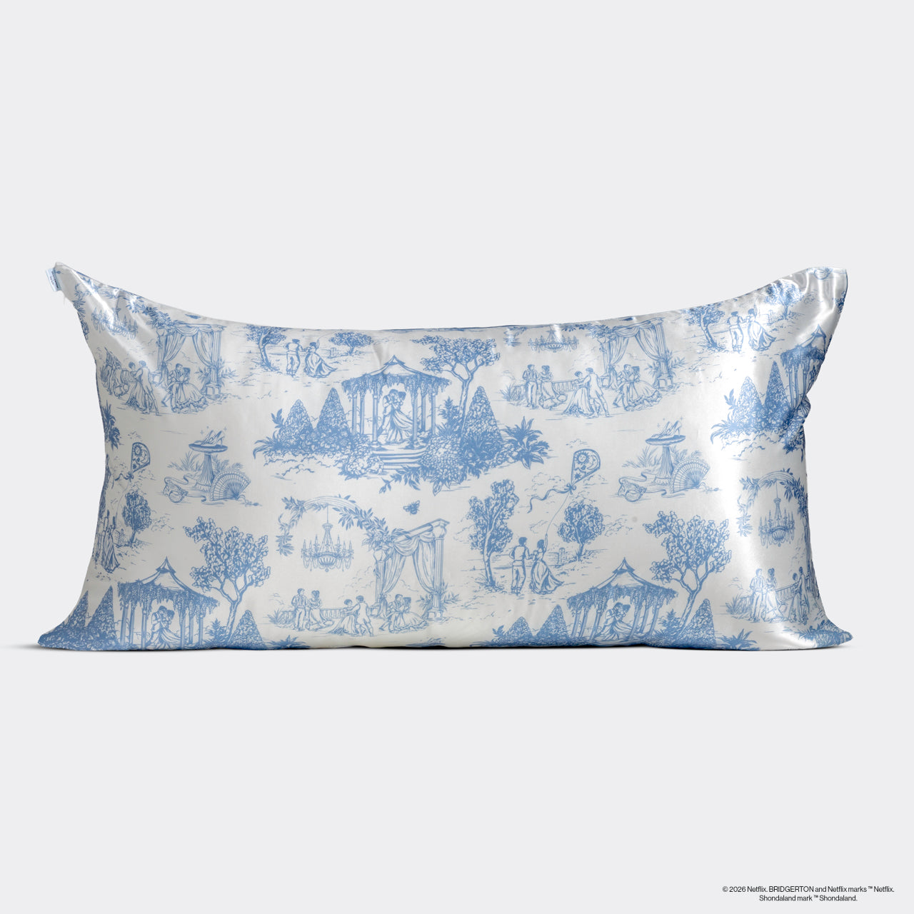 Bridgerton x Kitsch Satin Pillowcase in Garden Toile - King - Image 3