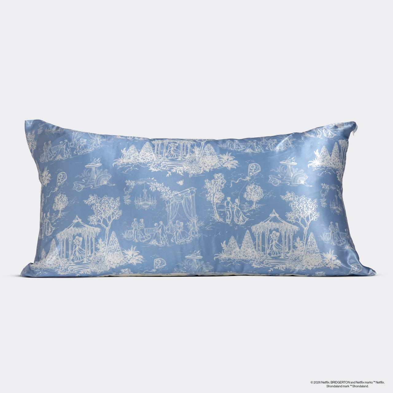 Bridgerton x Kitsch Satin Pillowcase in Garden Toile - King - Image 2