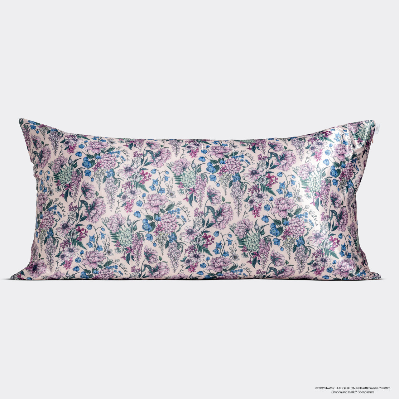 Bridgerton x Kitsch Satin Pillowcase in Wisteria - King - Image 2