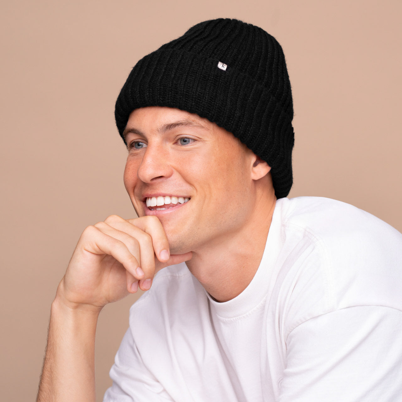 Glazey??Satin-Lined Beanie in Black - Image 4