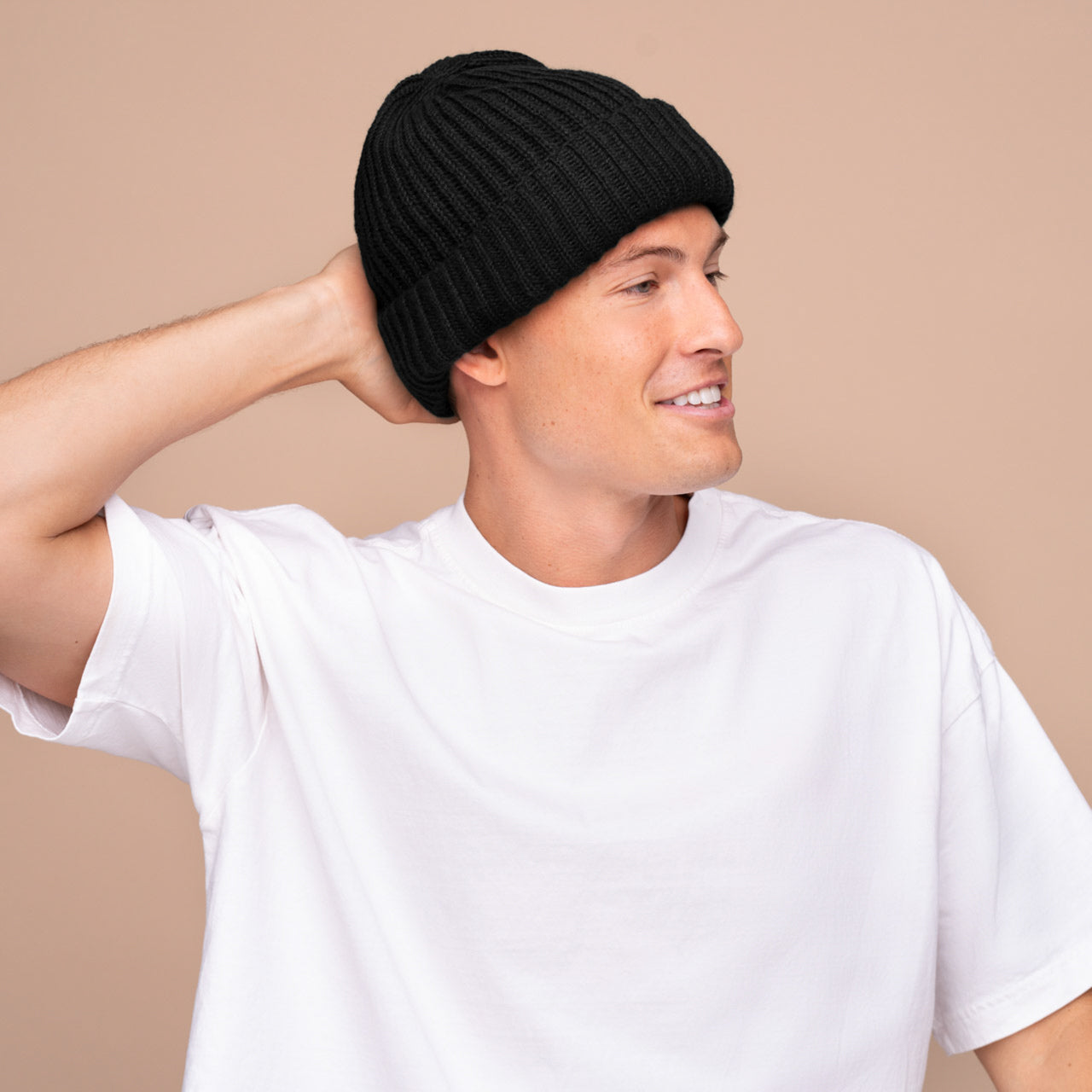 Glazey??Satin-Lined Beanie in Black - Image 3