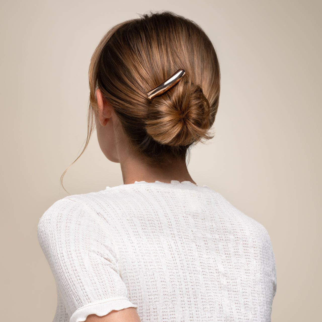 Gold Metal Barrette French Hair Pin - Mini - Image 4