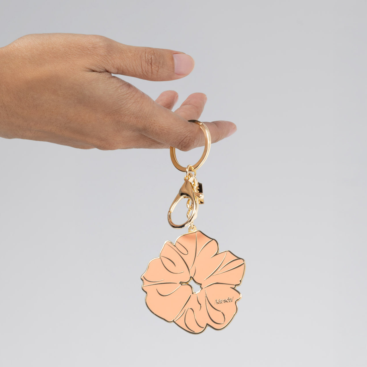Terracotta Scrunchie Metal Enamel Keychain - Image 3