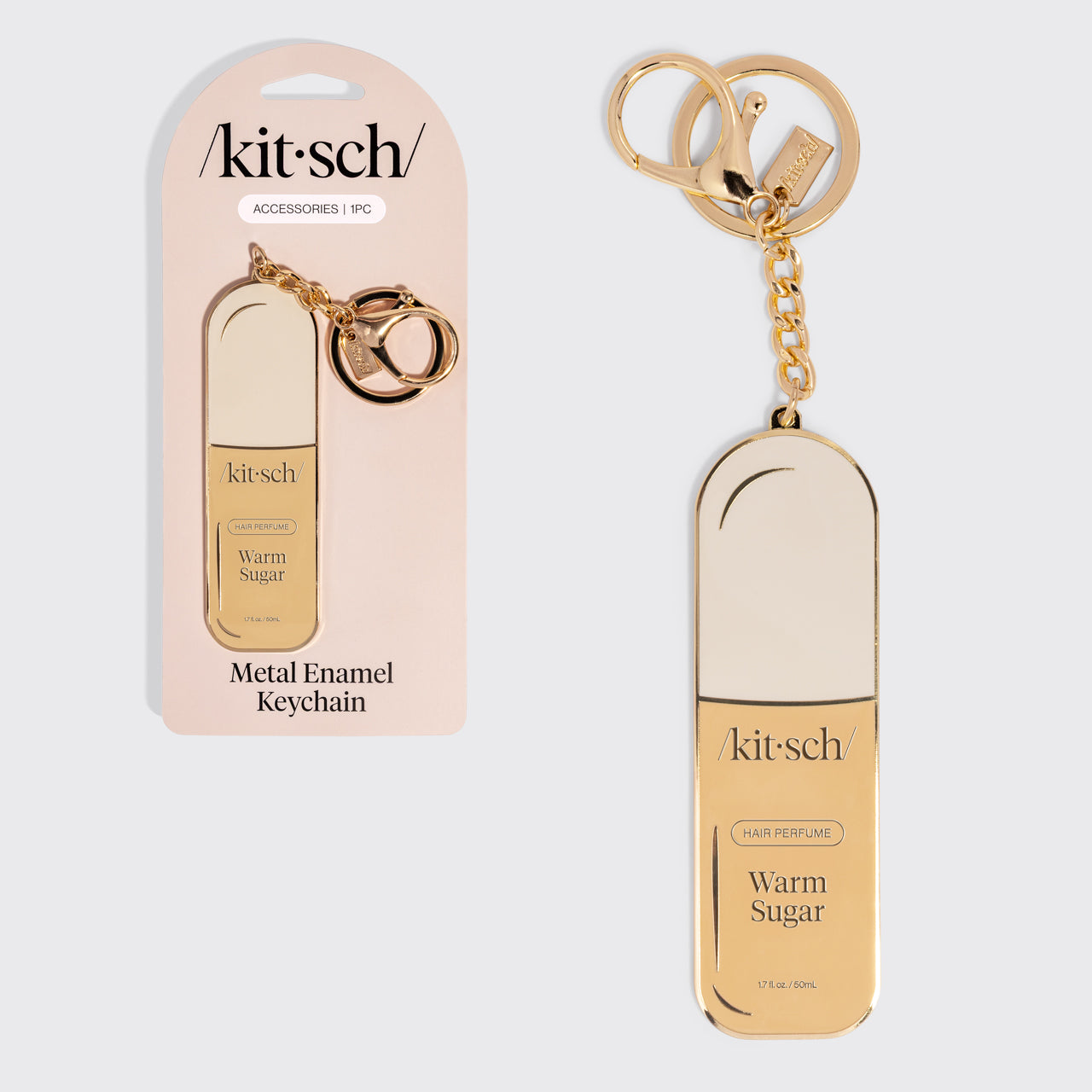 Warm Sugar Metal Enamel Keychain