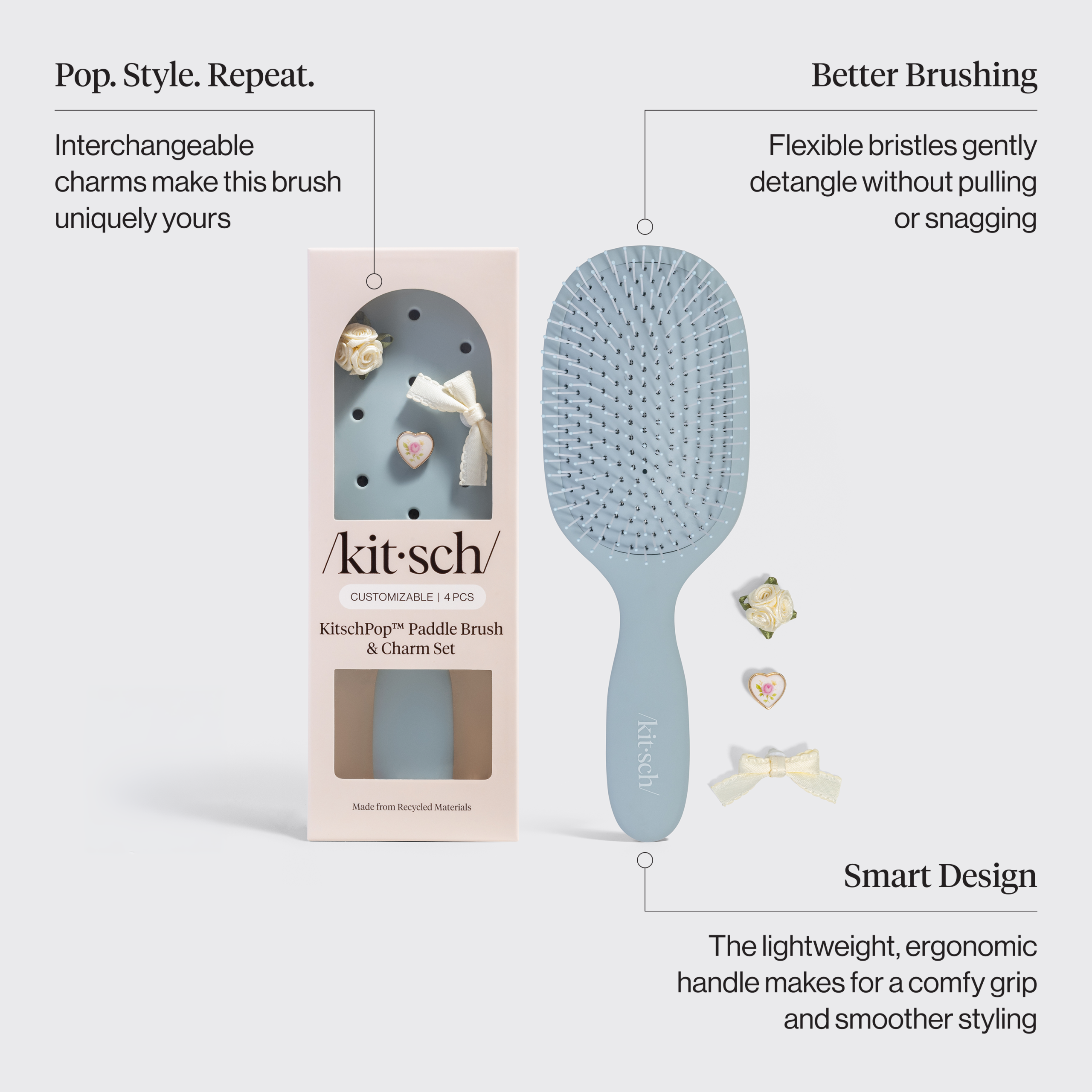 KitschPop?? Paddle Brush in Haze Blue - Image 2
