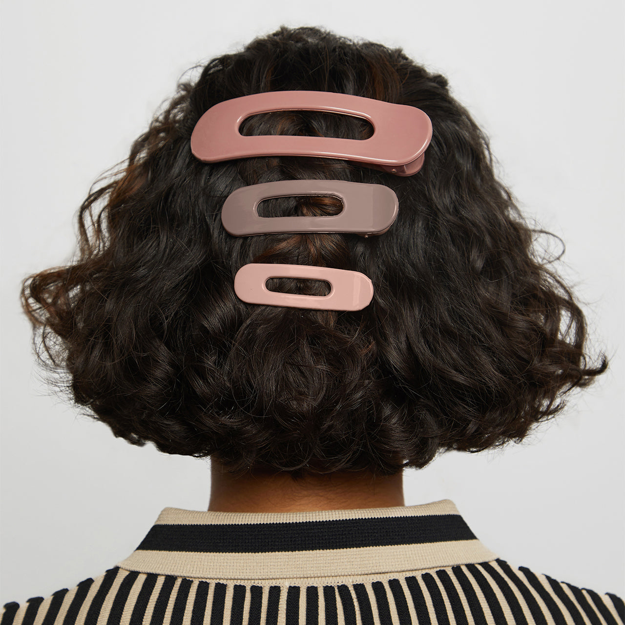 Flat Lay Claw Clip 3pc Flat - Terracotta - Image 4