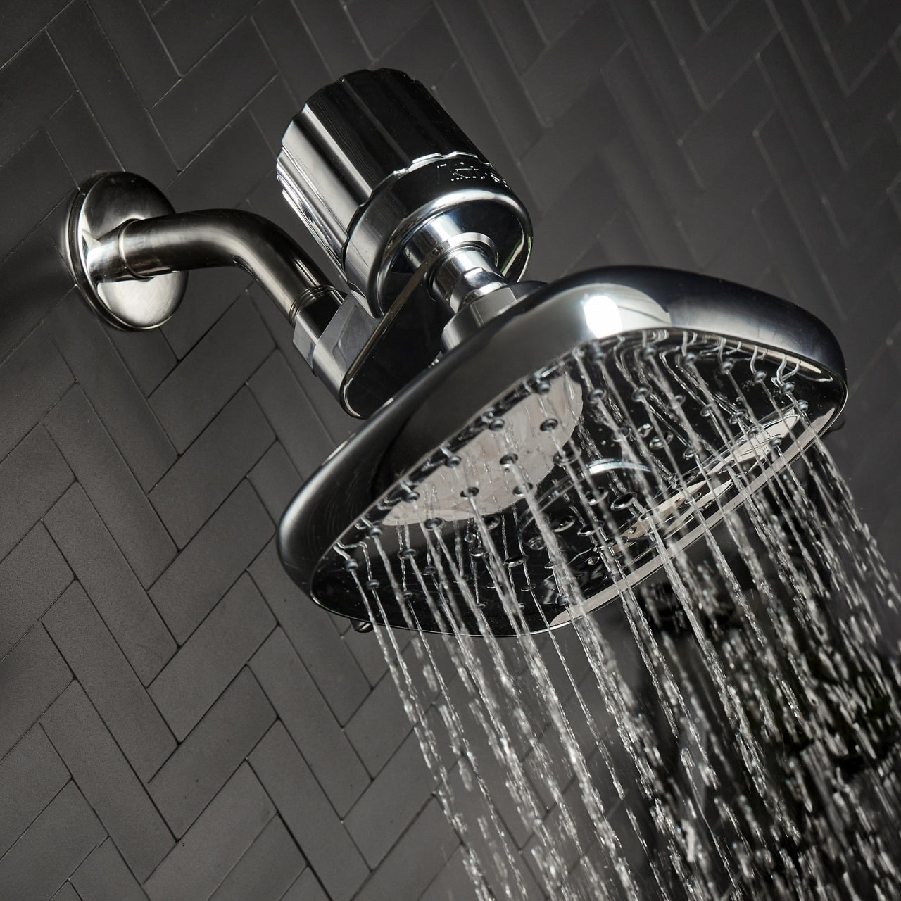 Shower Filter + Shampoo & Conditioner 4pc Set - Chrome - Image 5
