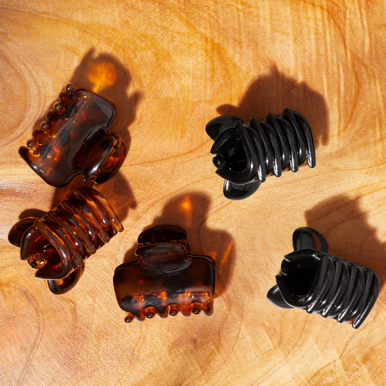 Black & Tort Cloud Claw Clips 6pc Set - Mini - Image 5